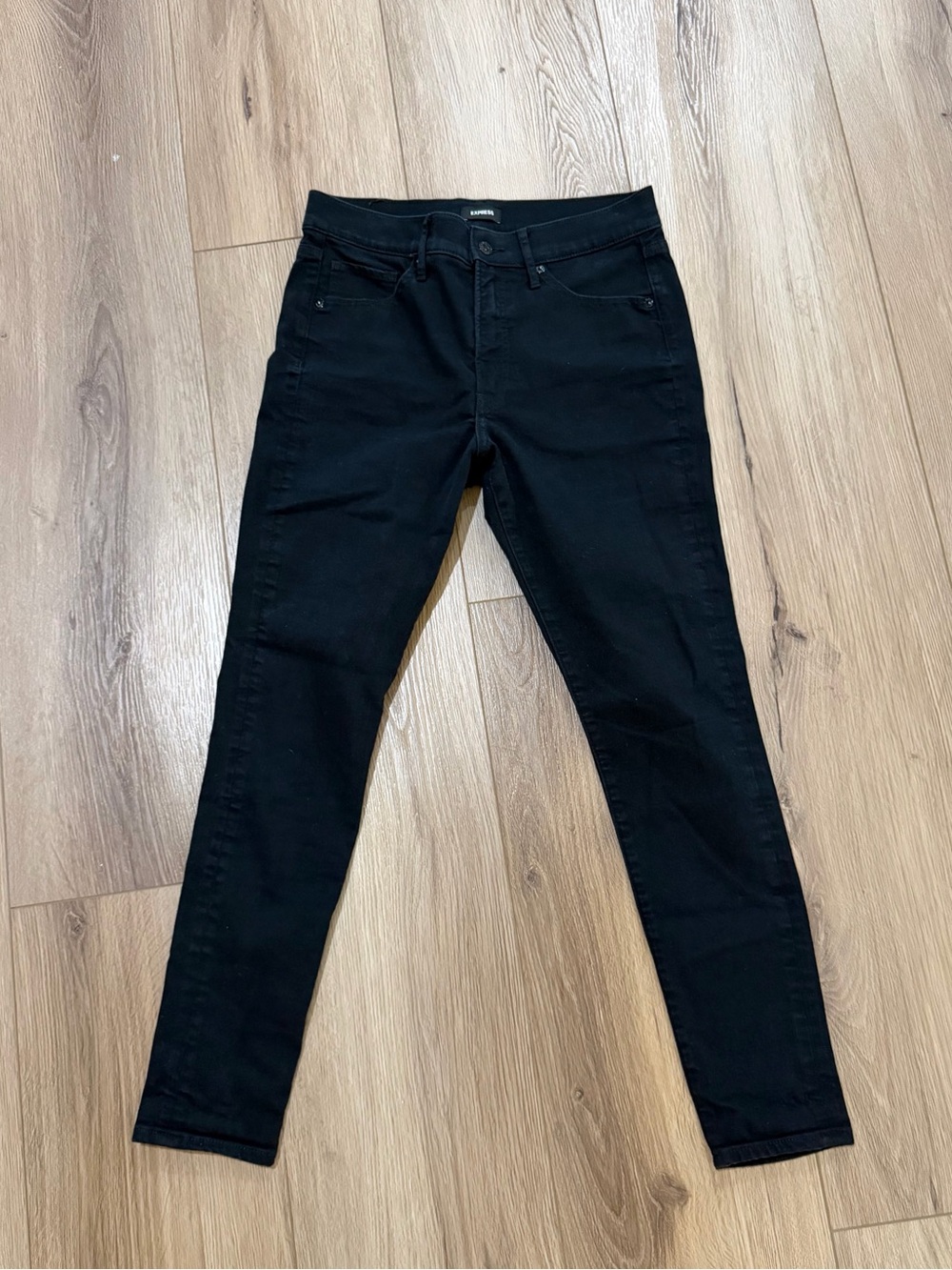 Express Skinny Mid Rise Women’s High-Waist Black Slim Jeans